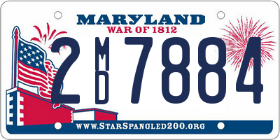 MD license plate 2MD7884