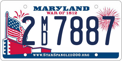 MD license plate 2MD7887