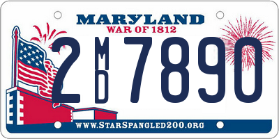 MD license plate 2MD7890