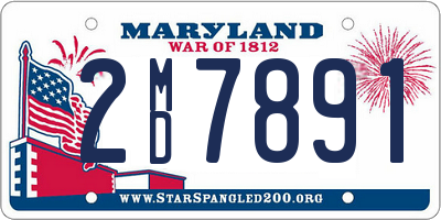 MD license plate 2MD7891