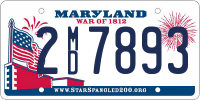 MD license plate 2MD7893