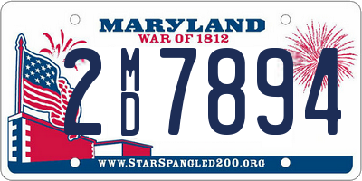 MD license plate 2MD7894