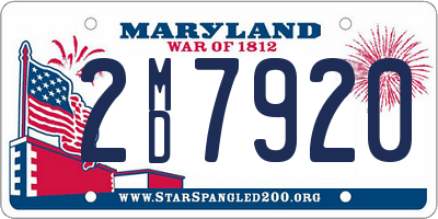 MD license plate 2MD7920