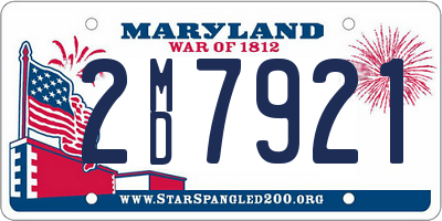 MD license plate 2MD7921