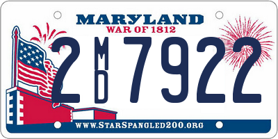 MD license plate 2MD7922