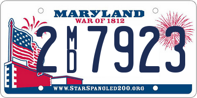 MD license plate 2MD7923