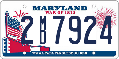 MD license plate 2MD7924