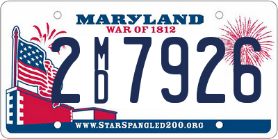 MD license plate 2MD7926