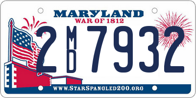 MD license plate 2MD7932