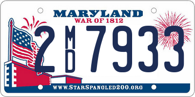 MD license plate 2MD7933