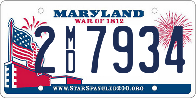 MD license plate 2MD7934