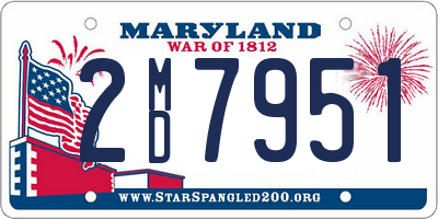 MD license plate 2MD7951