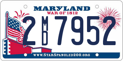 MD license plate 2MD7952