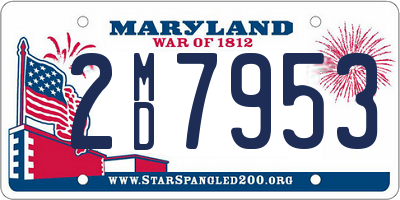 MD license plate 2MD7953