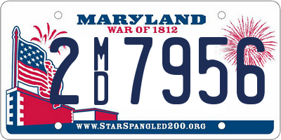 MD license plate 2MD7956