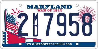 MD license plate 2MD7958