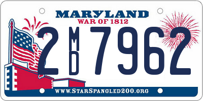 MD license plate 2MD7962