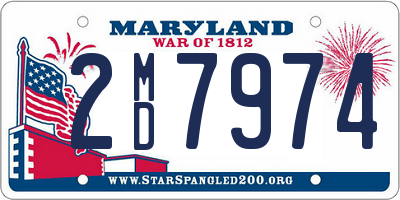 MD license plate 2MD7974