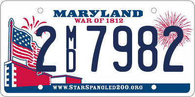 MD license plate 2MD7982