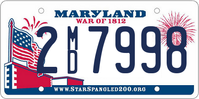 MD license plate 2MD7998