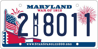 MD license plate 2MD8011