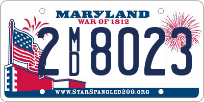 MD license plate 2MD8023