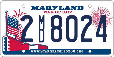 MD license plate 2MD8024