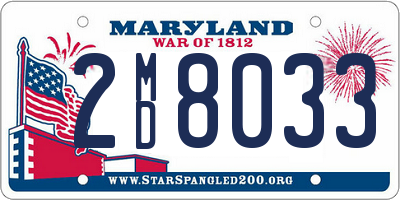 MD license plate 2MD8033