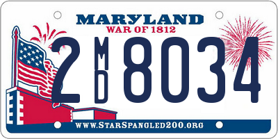 MD license plate 2MD8034