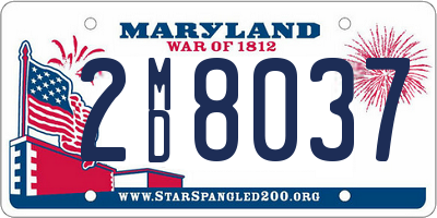 MD license plate 2MD8037