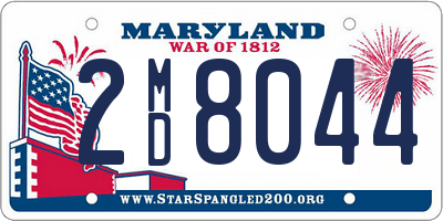 MD license plate 2MD8044