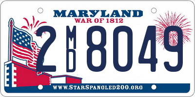 MD license plate 2MD8049