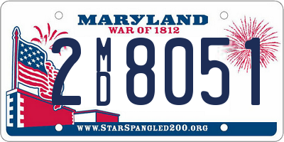 MD license plate 2MD8051