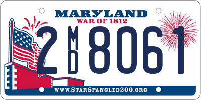 MD license plate 2MD8061