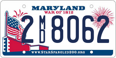 MD license plate 2MD8062