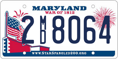 MD license plate 2MD8064