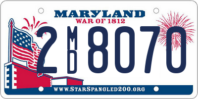 MD license plate 2MD8070