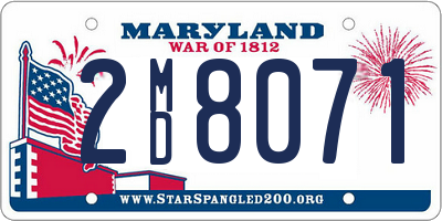 MD license plate 2MD8071