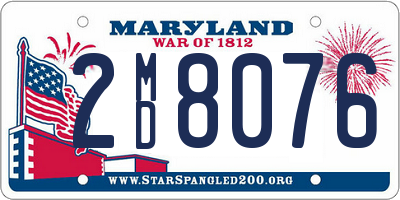 MD license plate 2MD8076