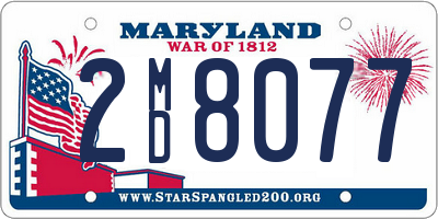 MD license plate 2MD8077