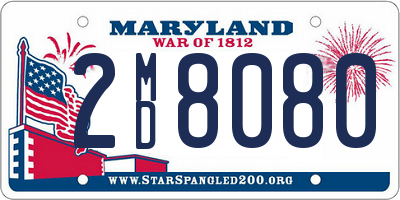 MD license plate 2MD8080