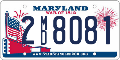 MD license plate 2MD8081