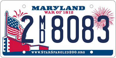 MD license plate 2MD8083