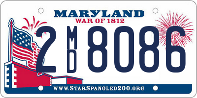 MD license plate 2MD8086