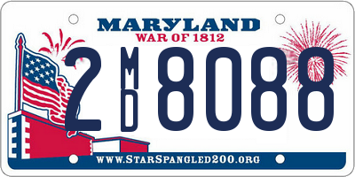 MD license plate 2MD8088