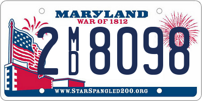 MD license plate 2MD8098