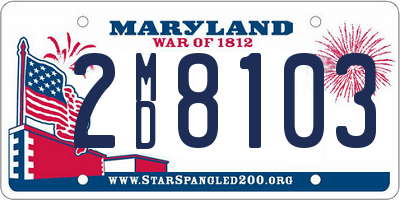 MD license plate 2MD8103