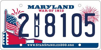 MD license plate 2MD8105