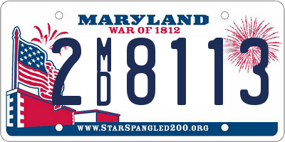 MD license plate 2MD8113