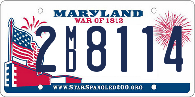 MD license plate 2MD8114